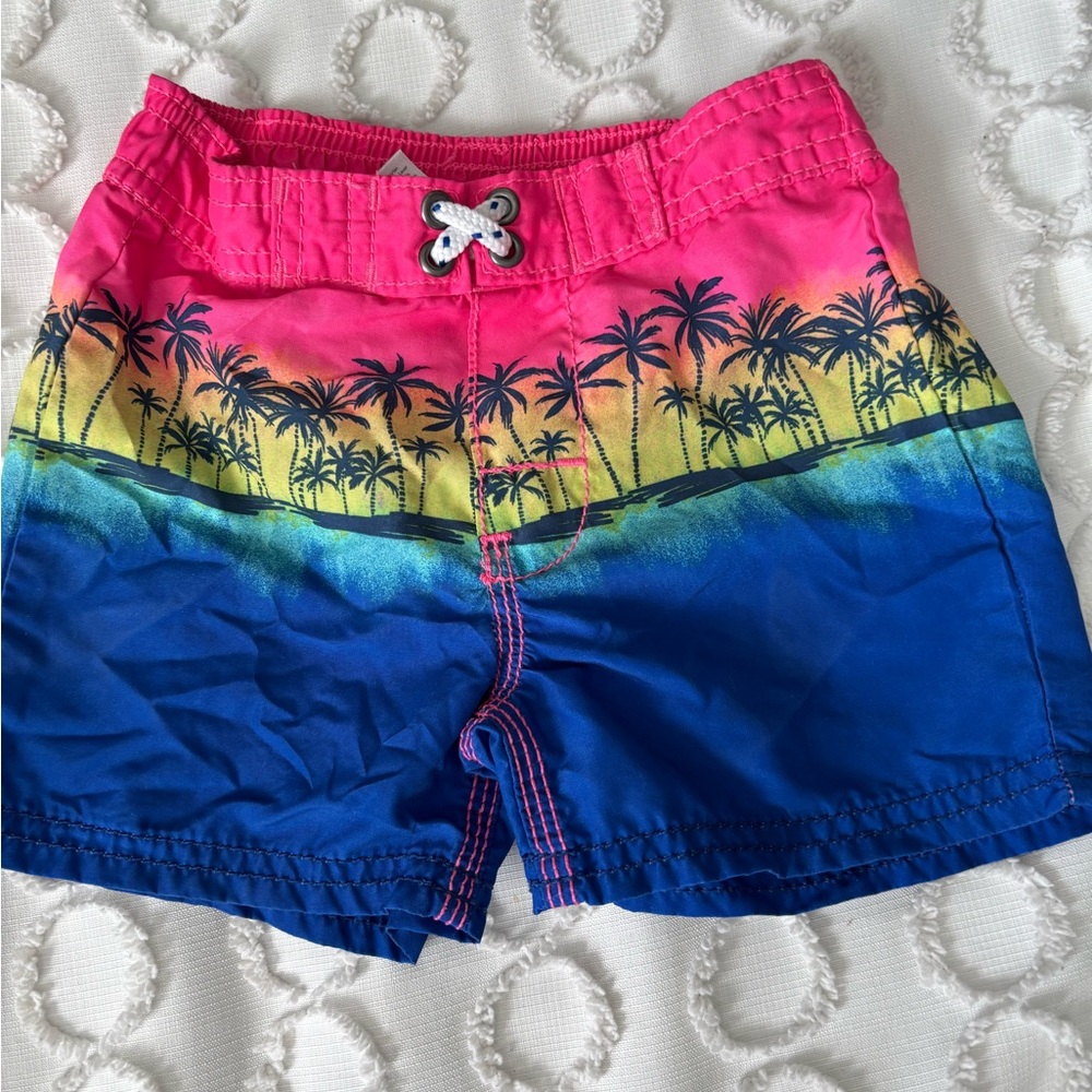 OshKosh B'gosh Palm Tree Shorts - Pink, Yellow, Blue